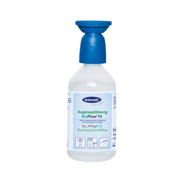 Eye Care Augenspülflasche mit gepufferter Spüllösung BioPhos 74 500 ml - Actiomedic