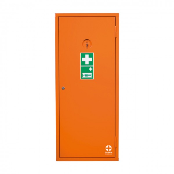 Sanitätswandschrank K orange leer